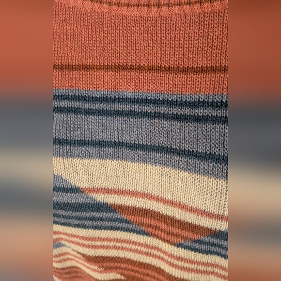 Pendleton Southwestern Cotton Sweater XL Geometric Knit  Western Boho Heritage - Picture 8 of 13